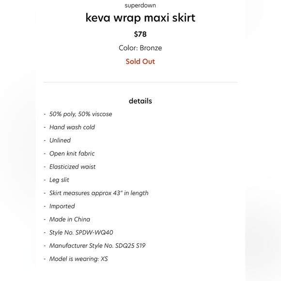 Superdown Keva Wrap Maxi Skirt - Picture 5 of 7